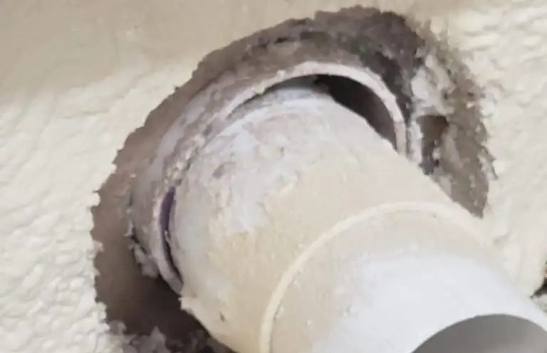 Plumbing Penetration as a Termite Entry Point Plumbing pipe penetration through foundation wall creating a potential termite entry point