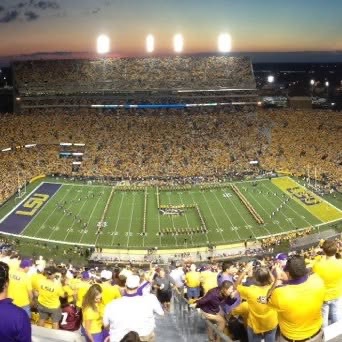 LSU Tiger Stadium in Baton Rouge, Louisiana LSU football game inside Tiger Stadium in Baton Rouge, Louisiana.