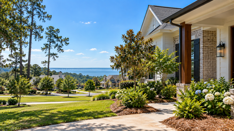 Pest Control for Daphne, Alabama Homes Daphne, Alabama neighborhood with landscaped homes, mature trees, and coastal surroundings common to local pest pressure.