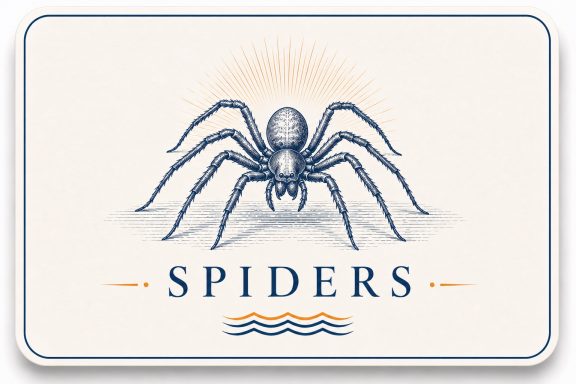 Spider Control in Bay Minette, AL | Hilbun Pest Control Vintage spider pest control card by Hilbun Pest Control serving Bay Minette, Alabama.