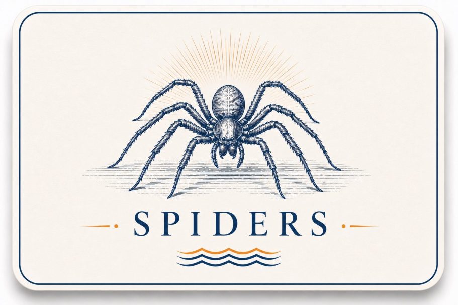 Spider Control in Gonzales, Louisiana Illustrated spider representing common spider activity around homes and businesses in Gonzales, Louisiana.