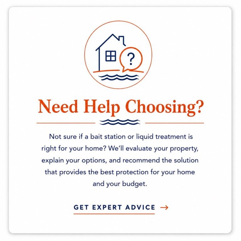 Need Help Choosing a Termite Treatment? | Hilbun Pest Control Professional termite consultation card from Hilbun Pest Control helping homeowners choose the right protection plan.
