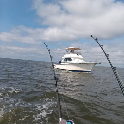 Fishing off Grand Isle, Louisiana Offshore fishing in the waters near Grand Isle, Louisiana.
